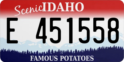 ID license plate E451558