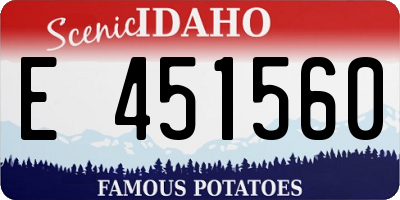 ID license plate E451560