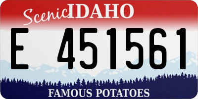 ID license plate E451561