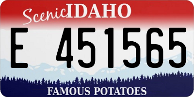 ID license plate E451565