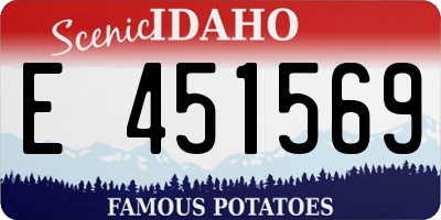 ID license plate E451569