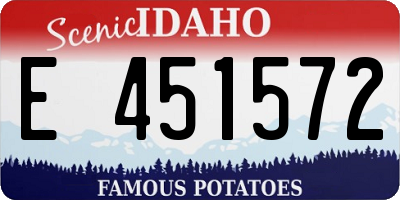 ID license plate E451572