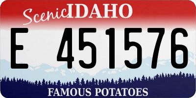 ID license plate E451576