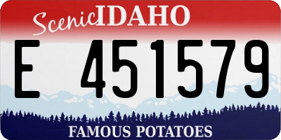 ID license plate E451579
