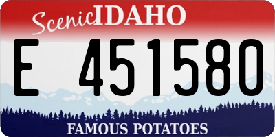 ID license plate E451580