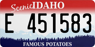 ID license plate E451583