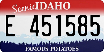 ID license plate E451585
