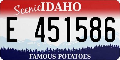 ID license plate E451586