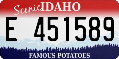ID license plate E451589