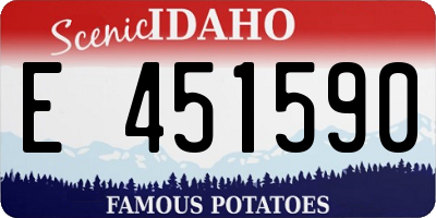 ID license plate E451590