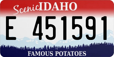 ID license plate E451591
