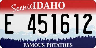 ID license plate E451612