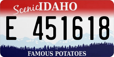 ID license plate E451618