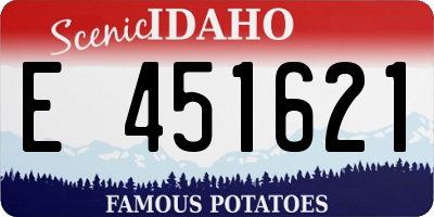 ID license plate E451621