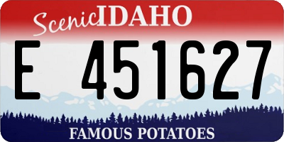 ID license plate E451627