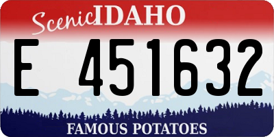 ID license plate E451632
