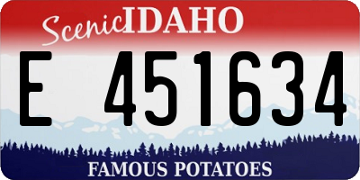 ID license plate E451634