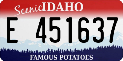 ID license plate E451637