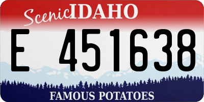 ID license plate E451638