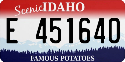 ID license plate E451640