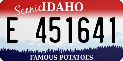 ID license plate E451641