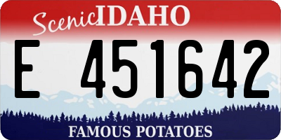 ID license plate E451642