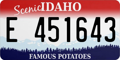 ID license plate E451643