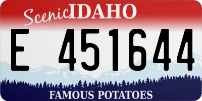 ID license plate E451644