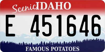 ID license plate E451646