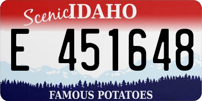 ID license plate E451648