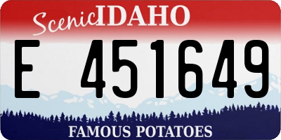 ID license plate E451649