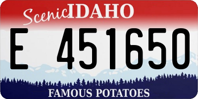 ID license plate E451650