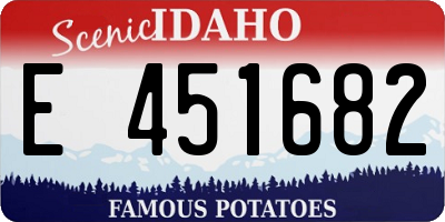 ID license plate E451682
