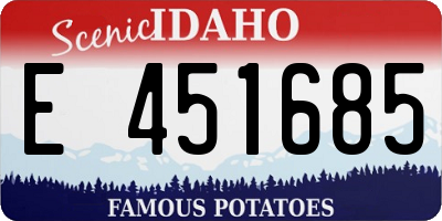 ID license plate E451685