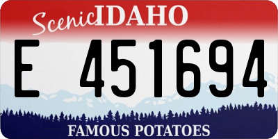 ID license plate E451694