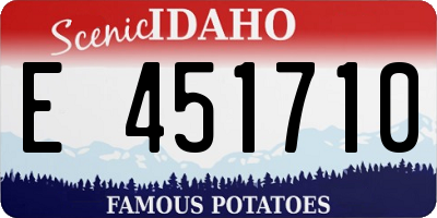ID license plate E451710