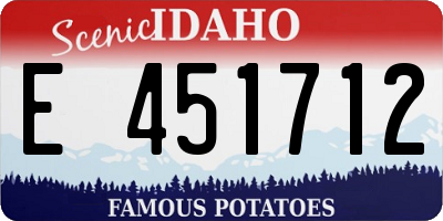 ID license plate E451712