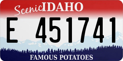ID license plate E451741