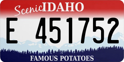 ID license plate E451752
