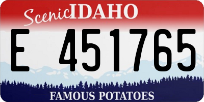 ID license plate E451765