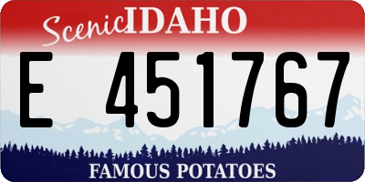 ID license plate E451767