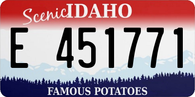 ID license plate E451771