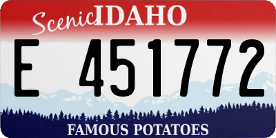 ID license plate E451772