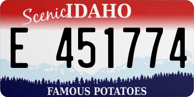 ID license plate E451774