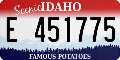 ID license plate E451775