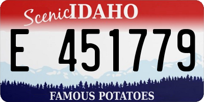 ID license plate E451779