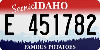 ID license plate E451782