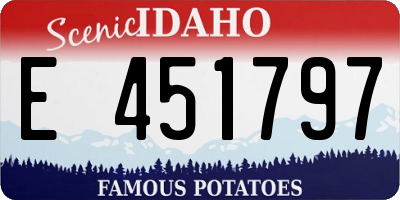 ID license plate E451797