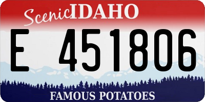 ID license plate E451806