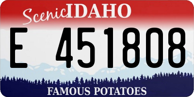 ID license plate E451808